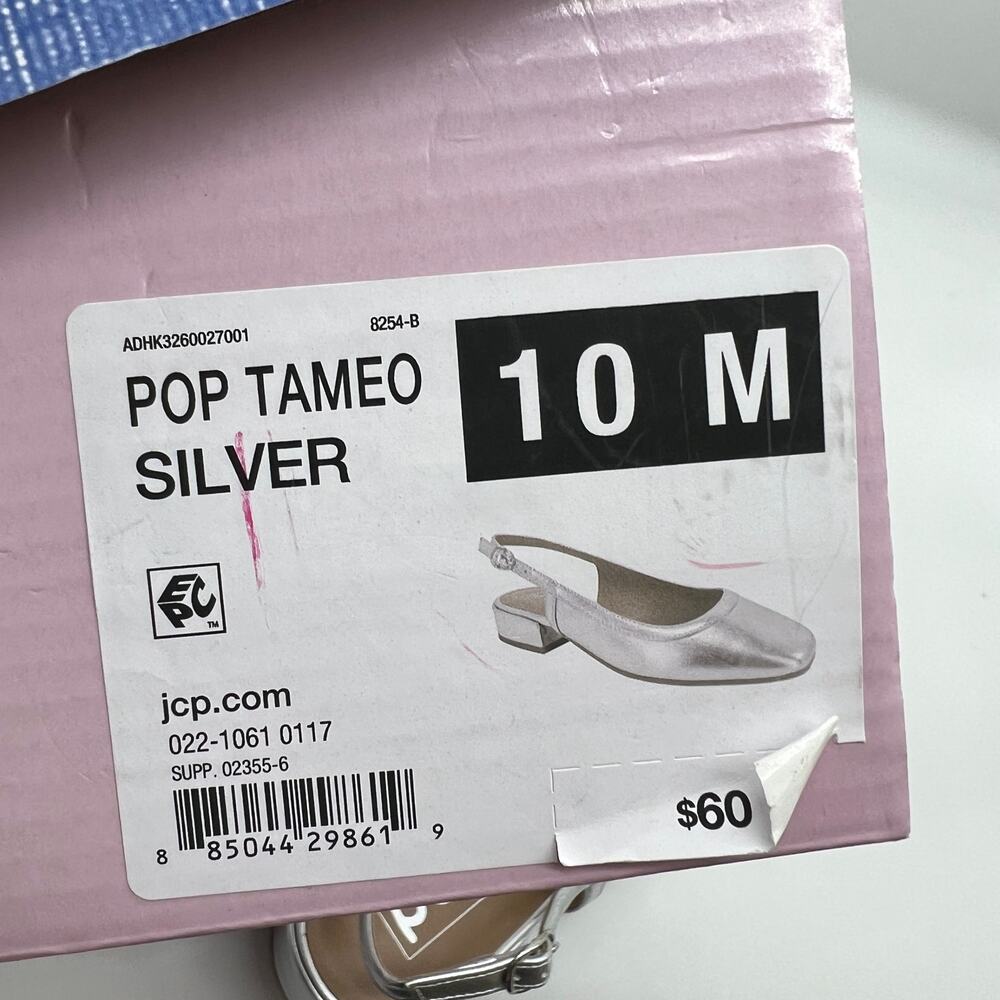 Pop Tameo Women's Casual Shoes Closed Toe Silver Size 10M - Picture 9 of 9